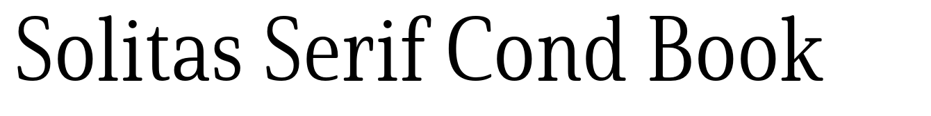 Solitas Serif Cond Book